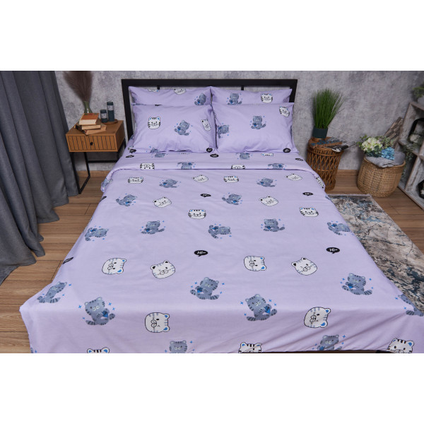 Фото - Комплект постільної білизни Moon&Star Бязь Gold Люкс «Hello Kitty» 160х220х2 нав. 2х70х70 (MS-820004057)