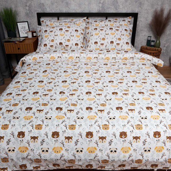 Фото - Комплект постільної білизни Moon&Star Бязь Gold Люкс «Jungle Joy» 160х220х2 нав. 2х50х70 (MS-820006436)