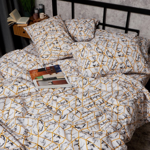 Фото - Комплект постельного белья Moon&Star Бязь Gold Люкс Modern Marble 160х220х2 нав. 4х50х70 (MS-820009483)
