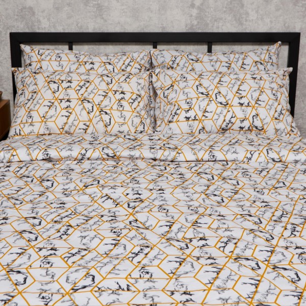 Фото - Комплект постельного белья Moon&Star Бязь Gold Люкс Modern Marble 143х210х2 нав. 2х50х70 (MS-820009476)