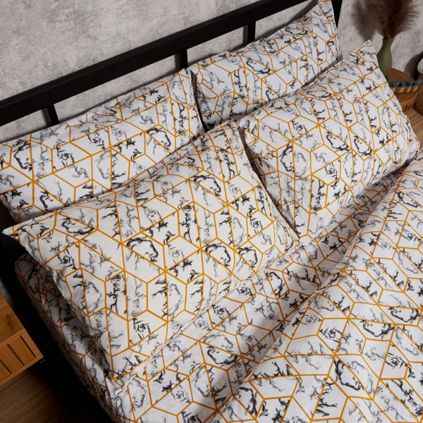 Фото - Комплект постільної білизни Moon&Star Бязь Gold Люкс Modern Marble 143х210х2 нав. 4х70х70 (MS-820009479)