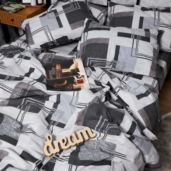 Фото - Комплект постільної білизни Moon&Star Бязь Gold Люкс «Modern Vision» 160х220х2 нав. 2х70х70 (MS-820006542)