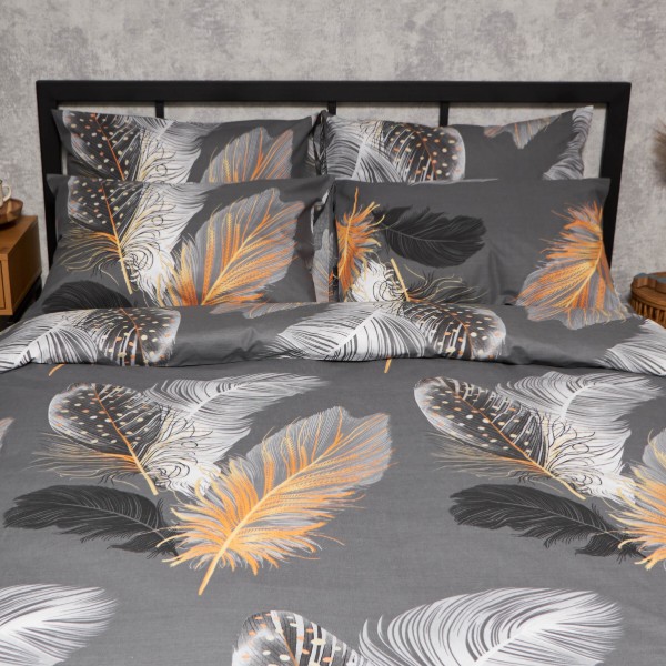 Фото - Комплект постельного белья Moon&Star Бязь Gold Люкс Mystic Feathers 143х210х2 нав. 4х70х70 (MS-820009514)