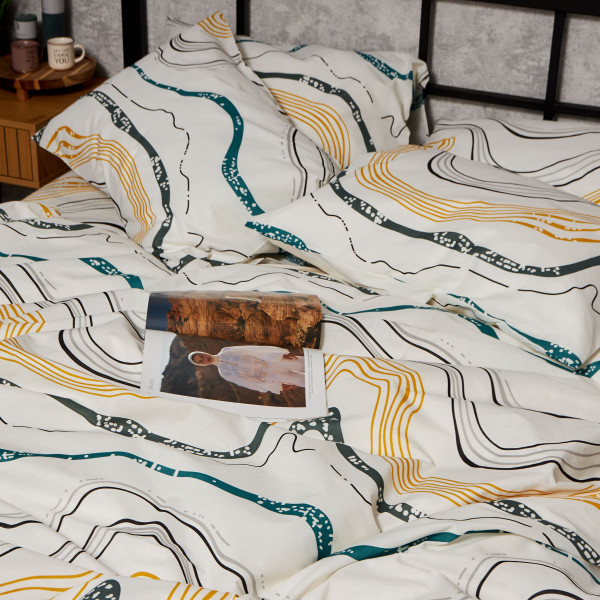 Фото - Комплект постельного белья Moon&Star Бязь Gold Люкс Natural Waves 150х220 нав. 70х70 2 шт. (MS-880000314)