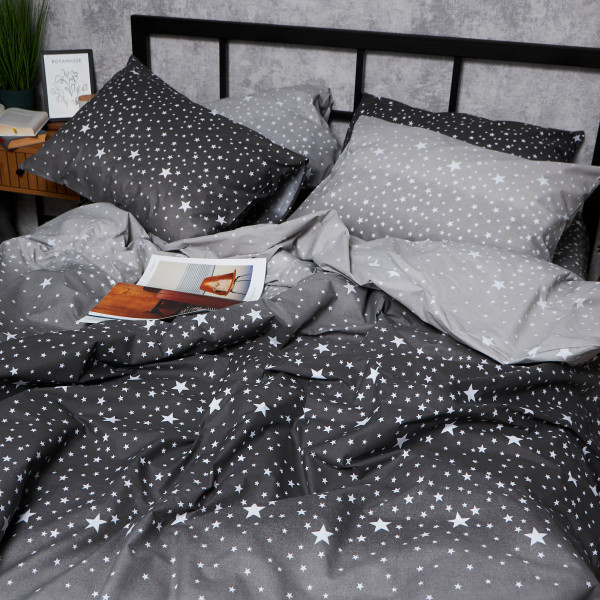 Фото - Комплект постільної білизни Moon&Star Бязь Gold Люкс Night Sky 160х220 нав. 2х70х70 (MS-820006602)