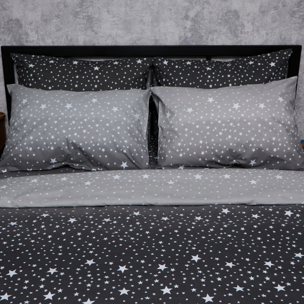Фото - Комплект постільної білизни Moon&Star Бязь Gold Люкс Night Sky 160х220 нав. 2х70х70 (MS-820006602)