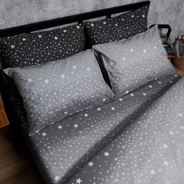 Фото - Комплект постільної білизни Moon&Star Бязь Gold Люкс Night Sky 160х220 нав. 2х70х70 (MS-820006602)