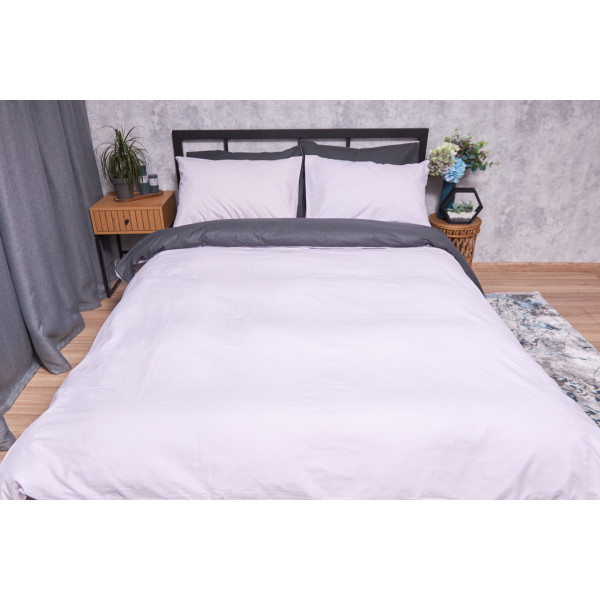 Фото - Комплект постільної білизни Moon&Star Бязь Gold Люкс Orchid Gray 160х220х2 нав. 2х70х70 (MS-820002365)