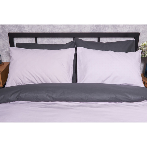 Фото - Комплект постільної білизни Moon&Star Бязь Gold Люкс Orchid Gray 160х220х2 нав. 2х70х70 (MS-820002365)