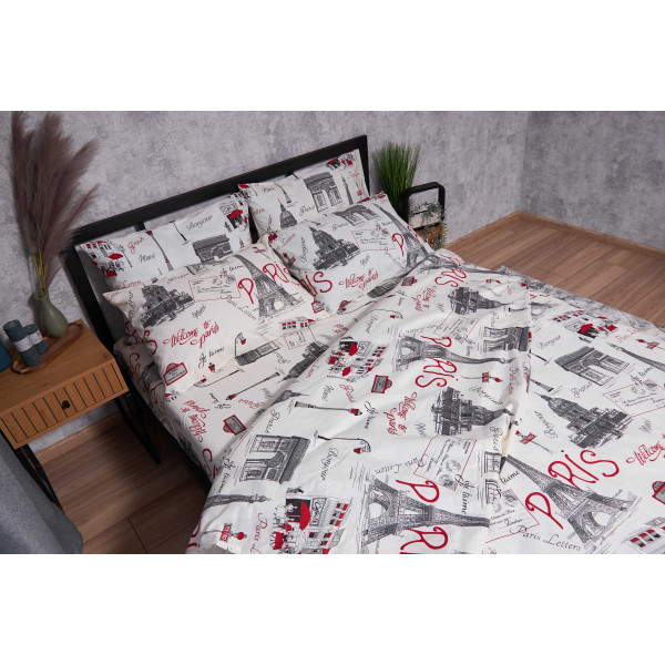 Фото - Комплект постільної білизни Moon&Star Бязь Gold Люкс Paris 200х220 (MS-820002065)