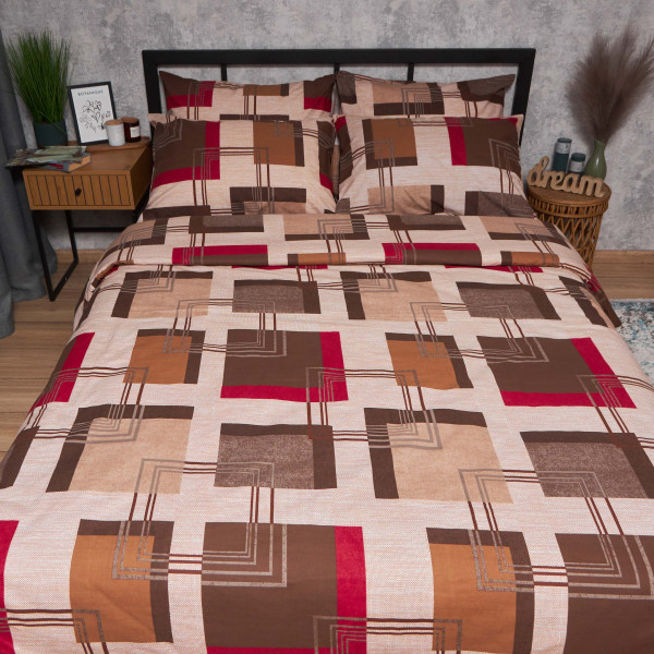 Фото - Комплект постільної білизни Moon&Star Бязь Gold Люкс «Retro Geometry» 143х210х2 нав. 2х70х70 (MS-820006712)