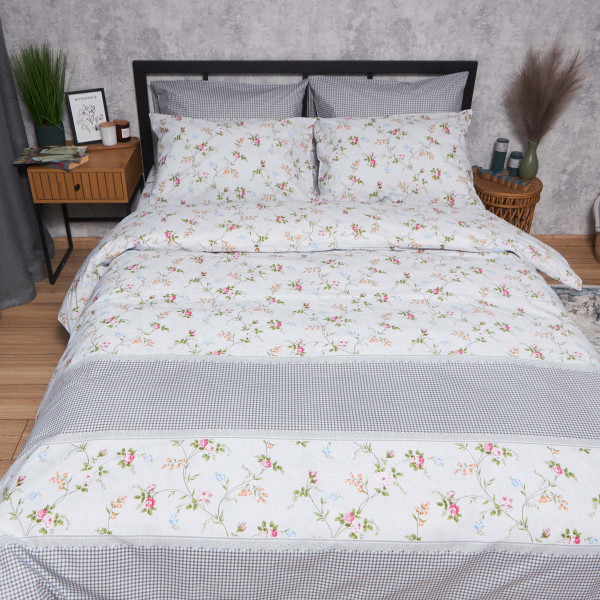 Фото - Комплект постільної білизни Moon&Star Бязь Gold Люкс Romantic Bloom 175х210 нав. 4х70х70 (MS-820006799)