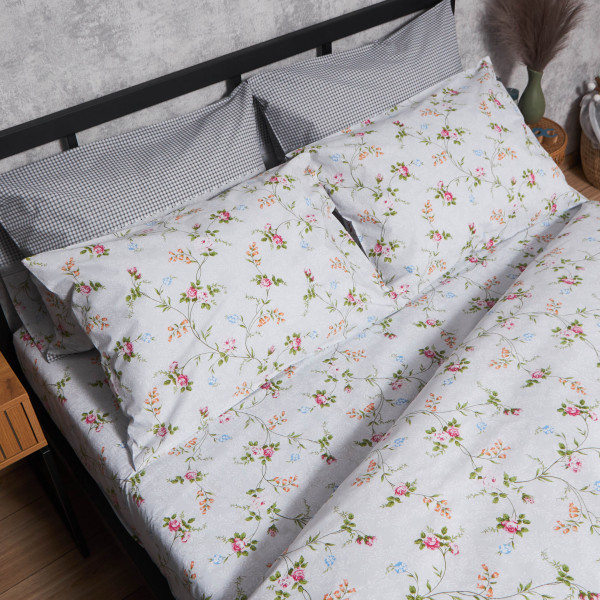 Фото - Комплект постільної білизни Moon&Star Бязь Gold Люкс Romantic Bloom 175х210 нав. 4х70х70 (MS-820006799)