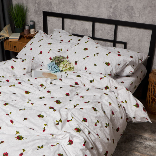 Фото - Комплект постільної білизни Moon&Star Бязь Gold Люкс Romantic Rose 160х220 нав. 4х50х70 (MS-820009683)