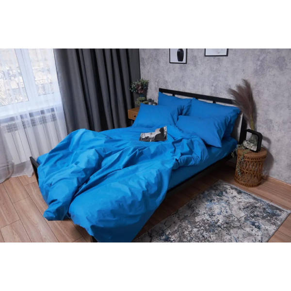 Фото - Пододеяльник двуспальный евро Moon&Star Бязь Gold Люкс Sapphire King Size 220x240 см (MS-870000084)