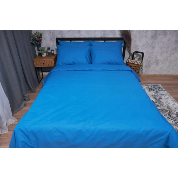 Фото - Пододеяльник двуспальный евро Moon&Star Бязь Gold Люкс Sapphire King Size 220x240 см (MS-870000084)