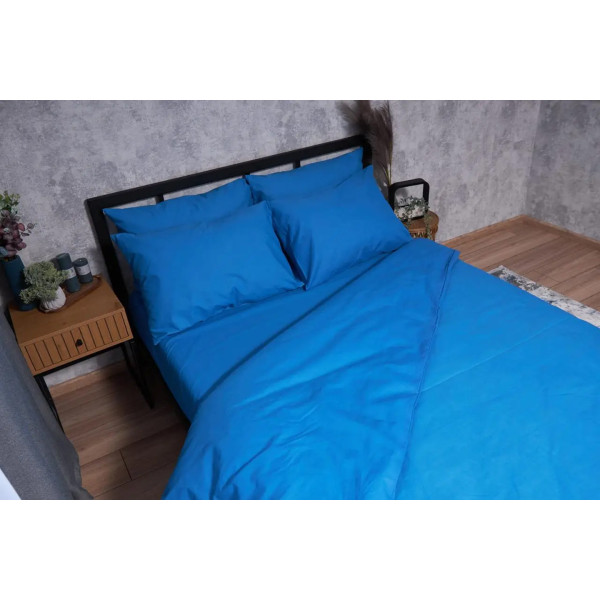 Фото - Пододеяльник двуспальный евро Moon&Star Бязь Gold Люкс Sapphire King Size 220x240 см (MS-870000084)