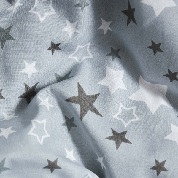 Фото - Комплект постільної білизни Moon&Star Бязь Gold Люкс «Silver Stars» 143х210х2 нав. 4х70х70 (MS-820006854)
