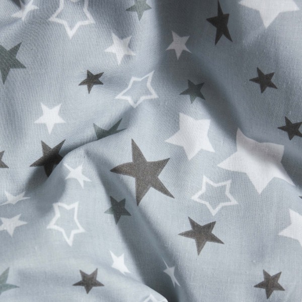Фото - Комплект постільної білизни Moon&Star Бязь Gold Люкс «Silver Stars» 160х220х2 нав. 4х70х70 (MS-820006859)