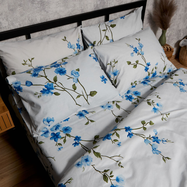 Фото - Комплект постільної білизни Moon&Star Бязь Gold Люкс Sky Bloom 160х220х2 нав. 2х70х70 (MS-820009832)
