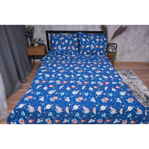 Фото - Комплект постільної білизни Moon&Star Бязь Gold Люкс Space Cats 200х220 (MS-820001751)