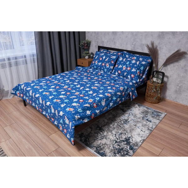 Фото - Підковдра двоспальна євро Moon&Star Бязь Gold Люкс Space Cats King Size 220x240 см (MS-870000089)