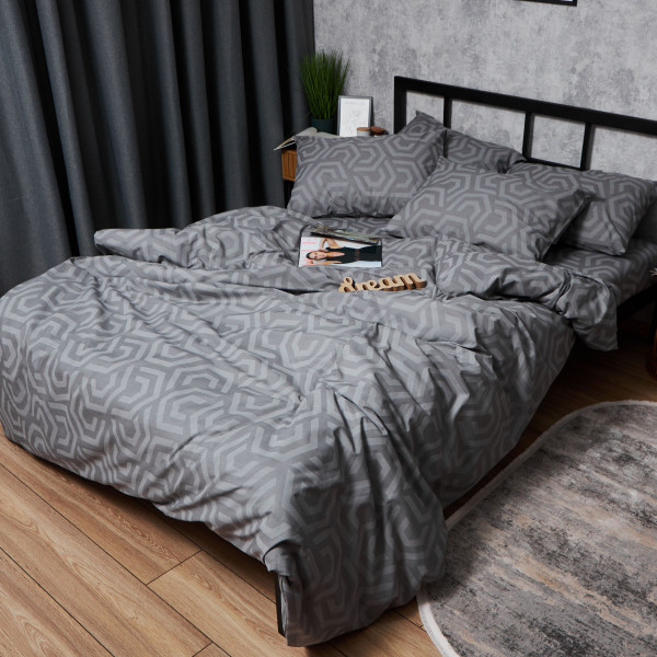 Фото - Комплект постільної білизни Moon&Star Бязь Gold Люкс «Urban Style» 143х210х2 нав. 2х70х70 (MS-820007237)
