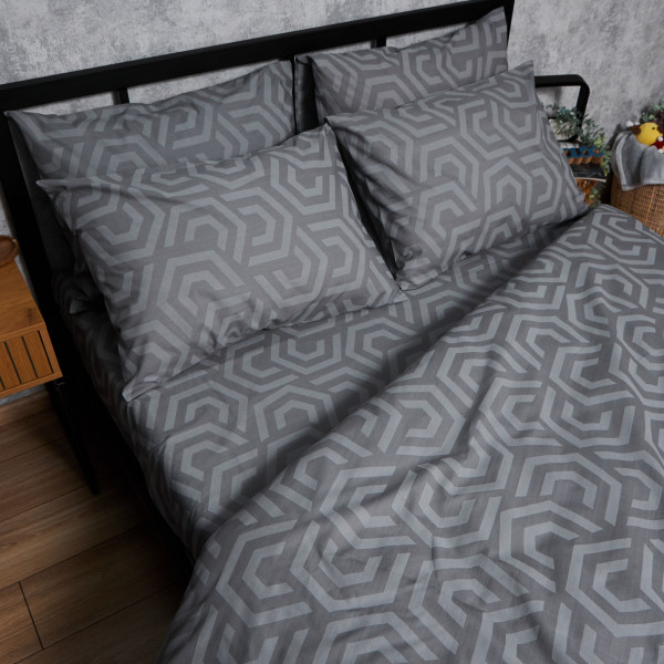 Фото - Комплект постельного белья Moon&Star Бязь Gold Люкс «Urban Style» King Size 220x240 нав. 2х40х60 (MS-820007210)