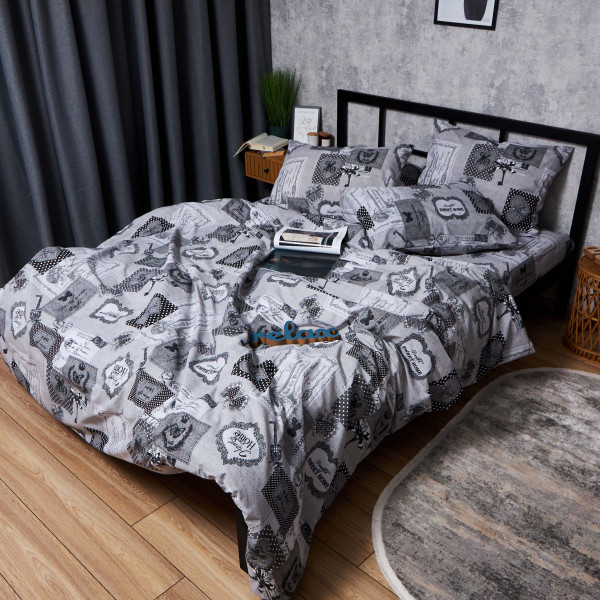 Фото - Комплект постільної білизни Moon&Star Бязь Gold Люкс Vintage Keys 160х220 нав. 4х70х70 (MS-820007304)