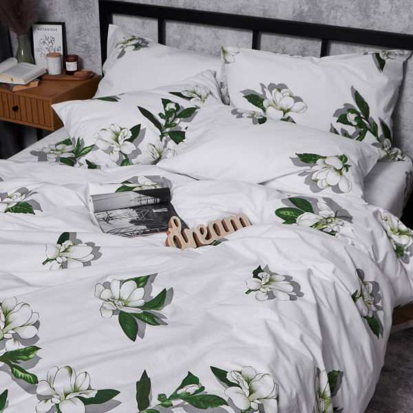 Фото - Комплект постільної білизни Moon&Star Бязь Gold Люкс Wisteria White 175х210 нав. 2х70х70 (MS-820007462)