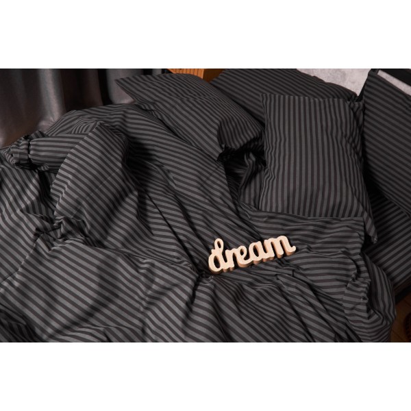 Фото - Комплект постільної білизни Moon&Star 175х210 см нав. 2х70х70 Gray Stripe Бязь Gold Люкс (MS-820001085)
