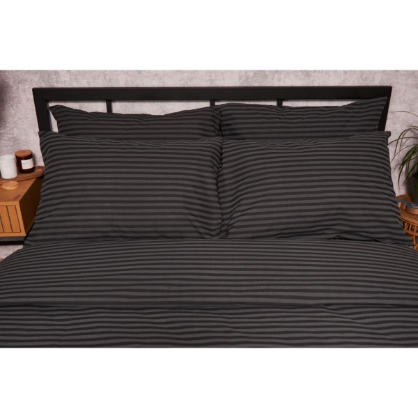 Фото - Комплект постільної білизни Moon&Star King Size 220x240 Gray Stripe Бязь Gold Люкс (MS-820001081)
