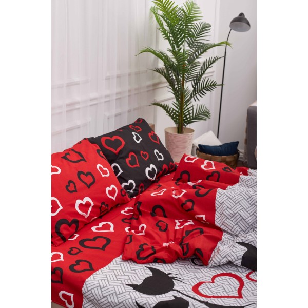 Фото - Комплект постельного белья Moon&Star Бязь Gold Люкс «Love Cats» 160х220х2 нав. 2х40х60 (MS-820002970)
