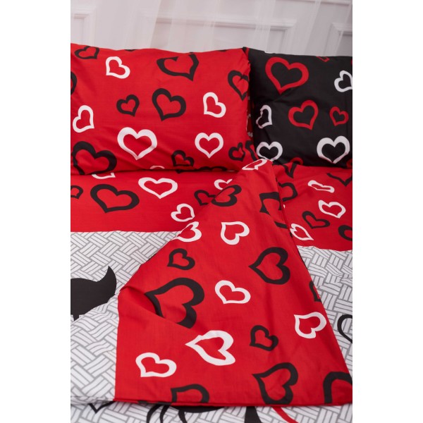 Фото - Комплект постельного белья Moon&Star Бязь Gold Люкс «Love Cats» 160х220х2 нав. 2х40х60 (MS-820002970)