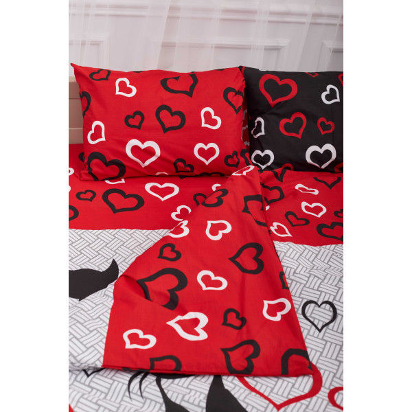 Фото - Комплект постільної білизни Moon&Star King Size 220x240 Love Cats Бязь Gold Люкс (MS-820001152)