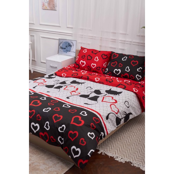 Фото - Комплект постельного белья Moon&Star Бязь Gold Люкс «Love Cats» 160х220х2 нав. 2х40х60 (MS-820002970)