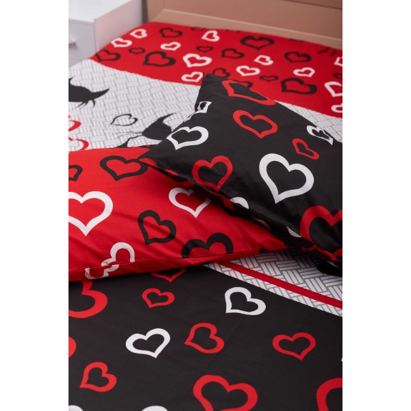 Фото - Комплект постельного белья Moon&Star Бязь Gold Люкс «Love Cats» 160х220х2 нав. 2х40х60 (MS-820002970)