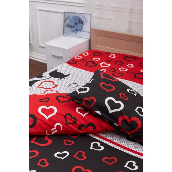 Фото - Комплект постельного белья Moon&Star Бязь Gold Люкс «Love Cats» 160х220х2 нав. 2х40х60 (MS-820002970)