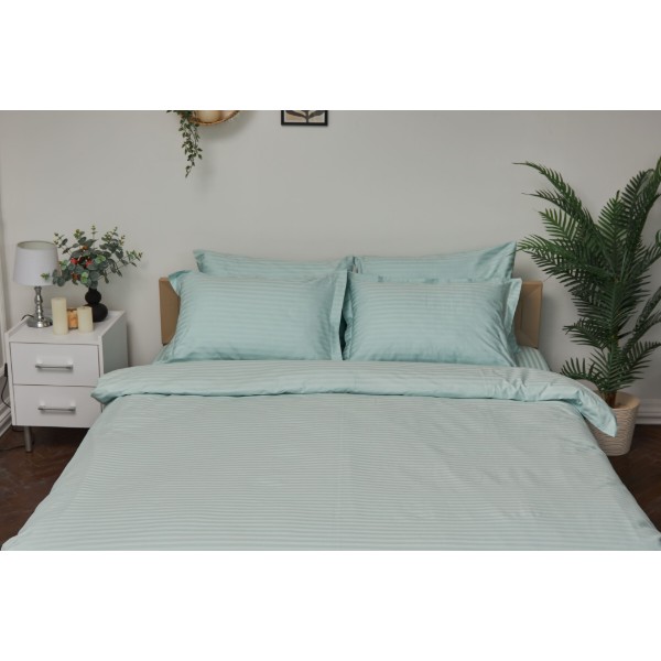 Фото - Комплект постельного белья Moon&Star 143х210 см нав. 4х50х70 Stripe Mint Satin Stripe (MS-820000608)