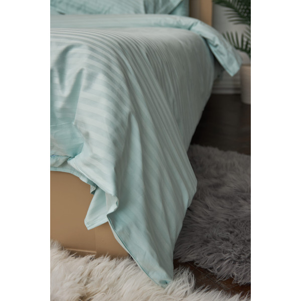 Фото - Комплект постельного белья Moon&Star 143х210 см нав. 2х70х70 Stripe Mint Satin Stripe (MS-820000607)