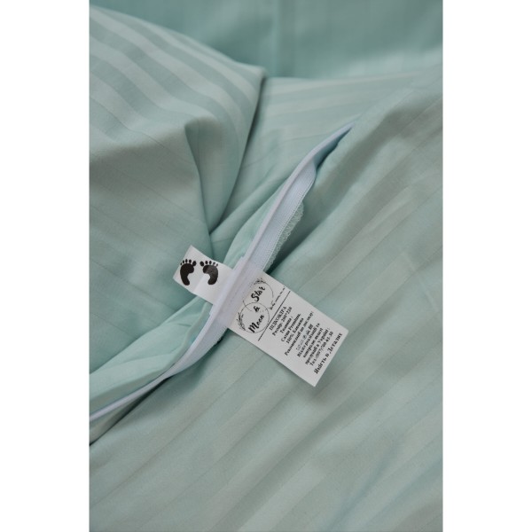 Фото - Комплект постельного белья Moon&Star King Size 220x240 Stripe Mint Satin Stripe (MS-820000595)