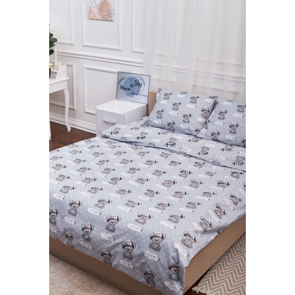 Фото - Комплект постільної білизни Moon&Star King Size 220x240 Teddy Boy Бязь Gold Люкс (MS-820001356)