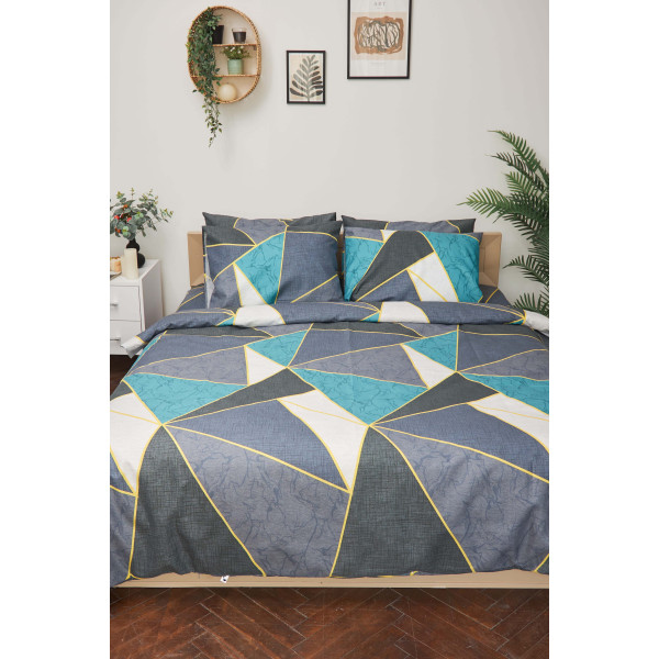 Фото - Комплект постільної білизни Moon&Star 175х210 см нав. 2х40х60 Triangles Мікросатин Premium (MS-820001463) Фото - Комплект постільної білизни Moon&Star 175х210 см нав. 2х40х60 Triangles Мікросатин Premium (MS-820001463)