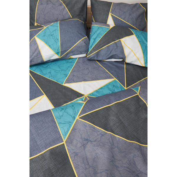 Фото - Комплект постільної білизни Moon&Star King Size 220x240 Triangles Мікросатин Premium (MS-820001462)