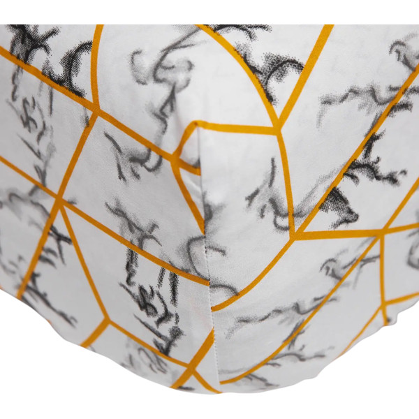 Фото - Простирадло двоспальне Moon&Star Modern Marble Бязь Gold Люкс 190х200х25 см (MS-850001277)