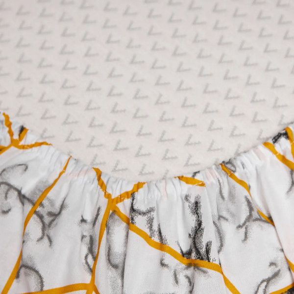 Фото - Простирадло полуторне Moon&Star Modern Marble Бязь Gold Люкс 150х200х25 см (MS-850001272)