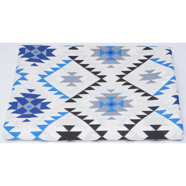 Фото - Простирадло двоспальне Moon&Star Blue Mosaic Бязь Gold Люкс 180х220 см (MS-860000122)