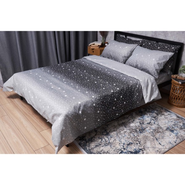 Фото - Комплект постельного белья Moon&Star Микросатин Premium «Starry Night» 143х210 см нав. 2х50х70 (MS-820005126)