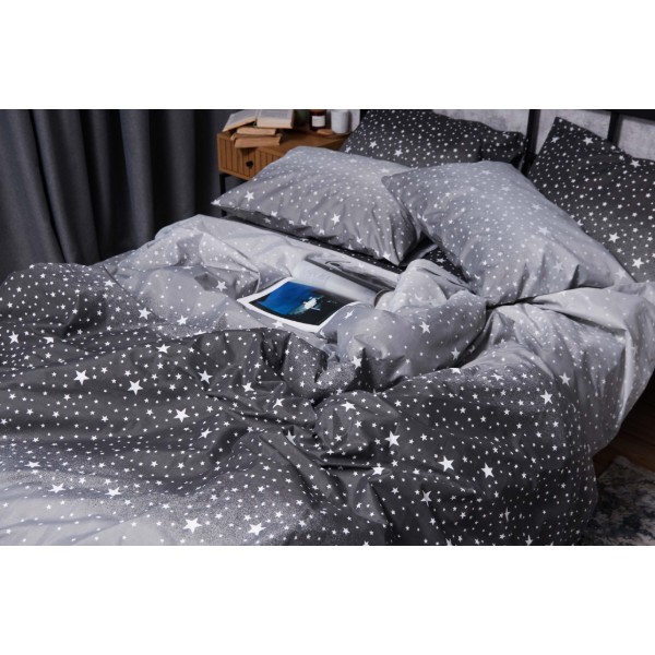 Фото - Комплект постельного белья Moon&Star Микросатин Premium «Starry Night» 143х210 см нав. 2х50х70 (MS-820005126)