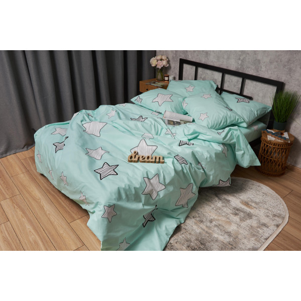 Фото - Комплект постільної білизни Moon&Star Бязь Gold Люкс Child Stars 200х220 см +нав. 4х50х70 (MS-820005403)